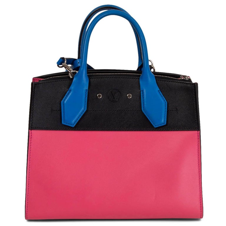 Louis Vuitton Cruise 2016 City Steamer PM Tote Tricolor Pink/Black/Blue