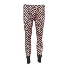 Louis Vuitton Rosa & Schwarzer Strick Leggings M