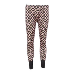 Louis Vuitton Pink & Black Knit Leggings M