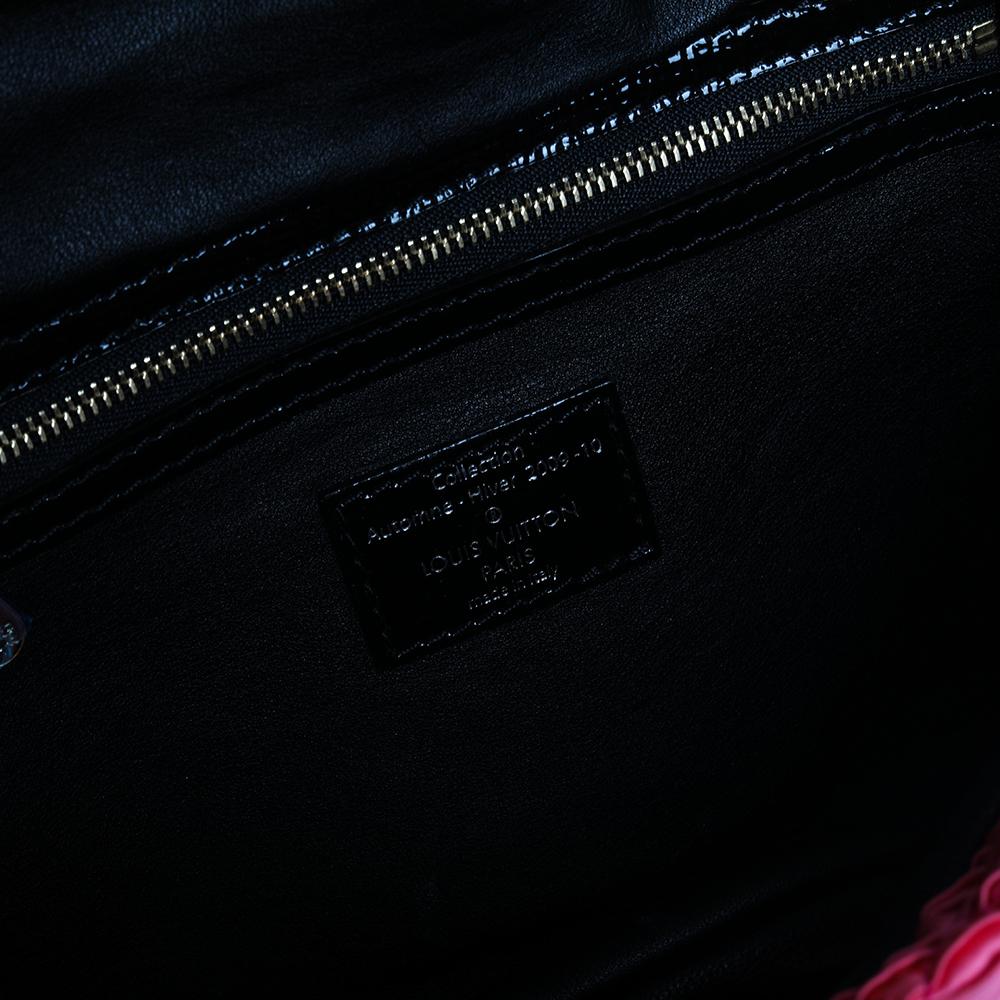 Louis Vuitton Pink/Black Monogram Satin and Vernis Limited Coquette Pochette 5