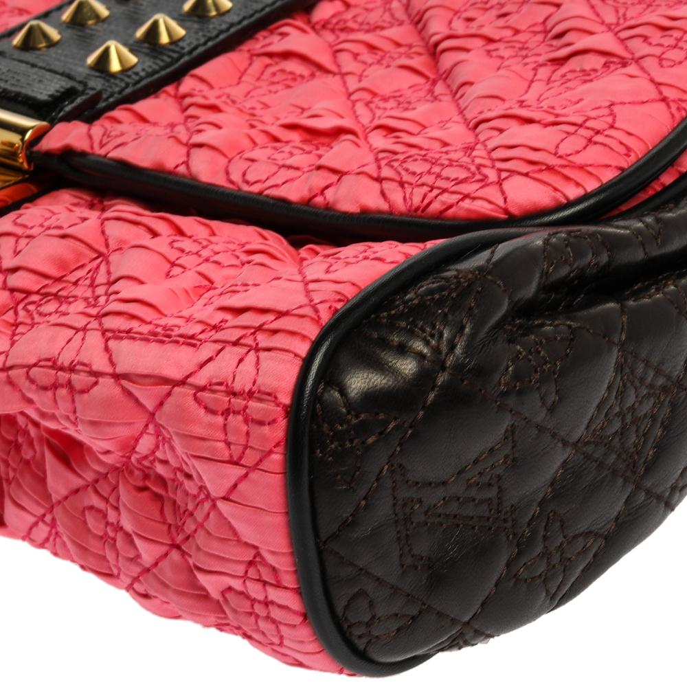 Louis Vuitton Pink/Black Monogram Satin and Vernis Limited Coquette Pochette 8