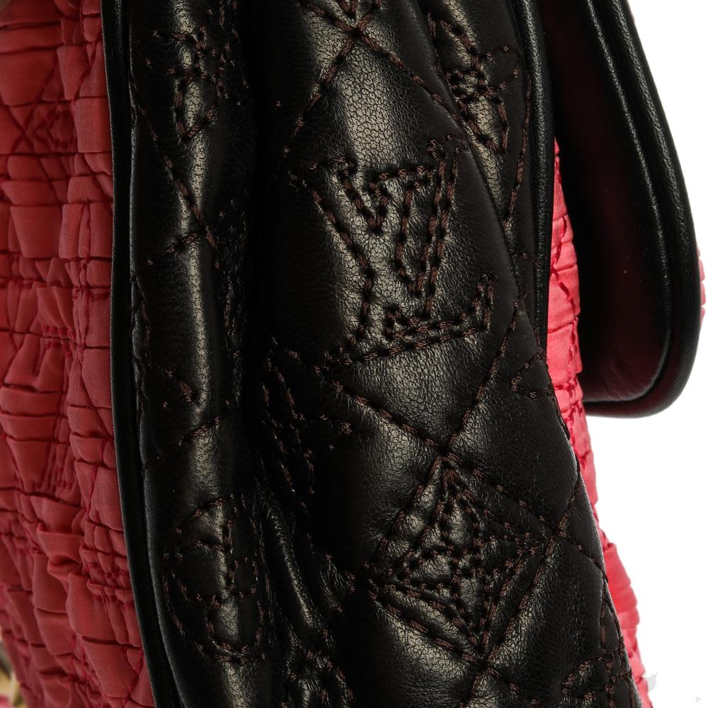 Louis Vuitton Pink/Black Monogram Satin and Vernis Limited Coquette Pochette 4