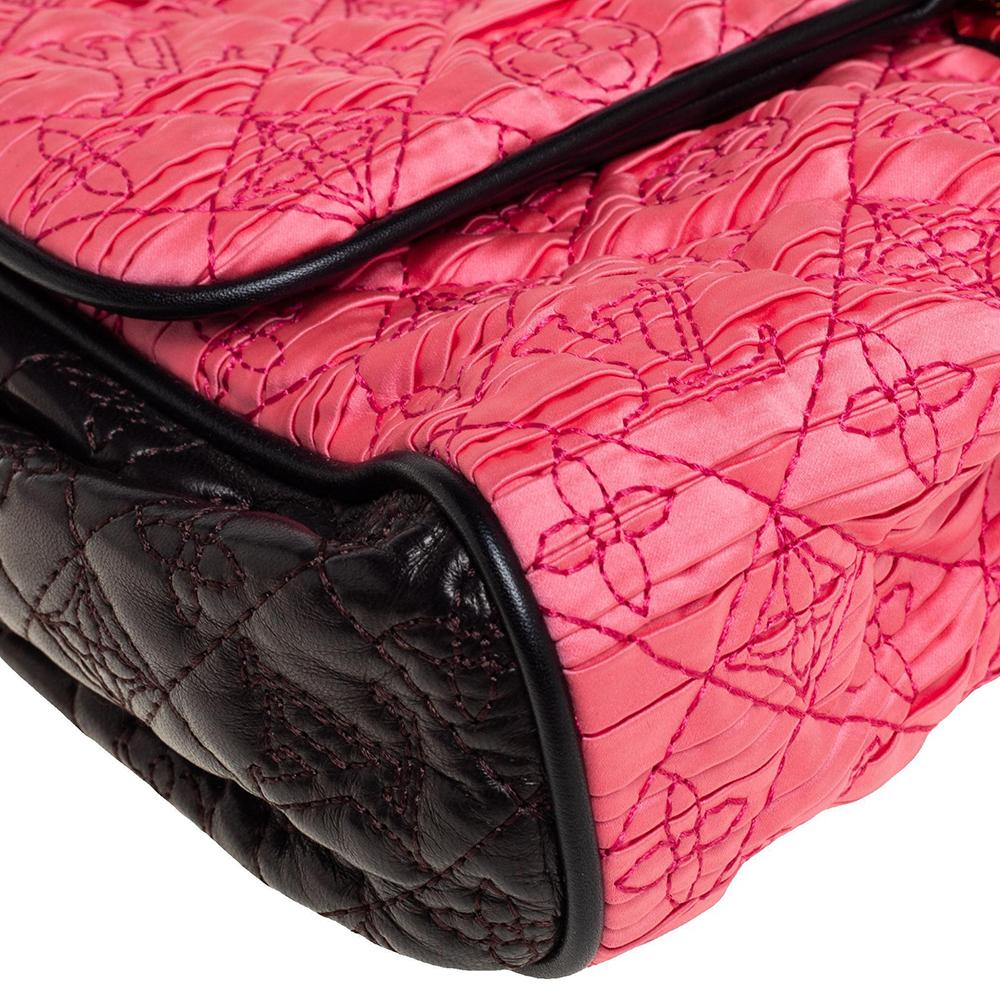 Louis Vuitton Pink/Black Monogram Satin and Vernis Limited Edition Coquette Poch 2