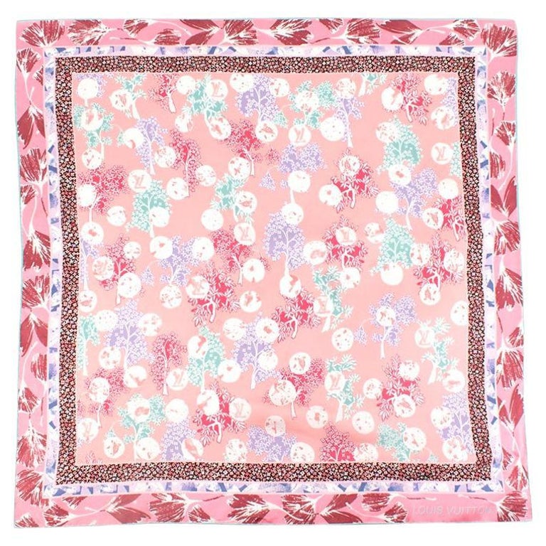 Silk scarf Louis Vuitton Pink in Silk - 35185098