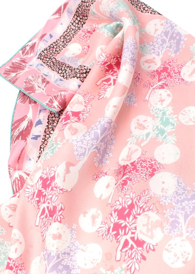 Silk neckerchief Louis Vuitton Pink in Silk - 32444799