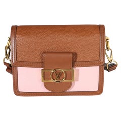 Louis Vuitton Pink Brown Taurillon Mini Dauphine