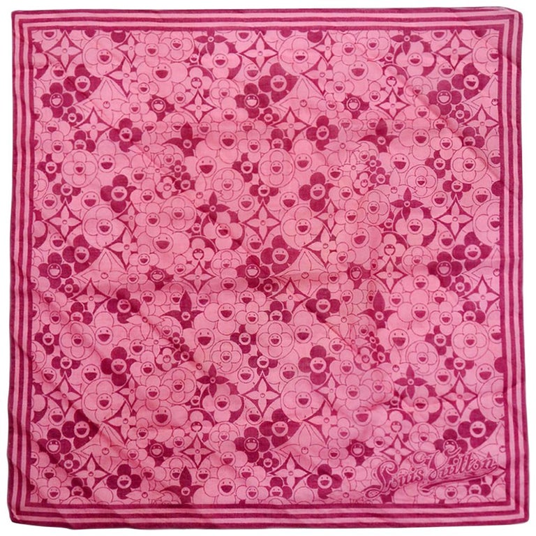 Louis Vuitton Pink/Burgundy Cotton Takashi Murakami Cosmic Blossom Square  Scarf at 1stDibs | louis vuitton takashi murakami scarf, pink louis vuitton  print, louis vuitton cherry blossom scarf