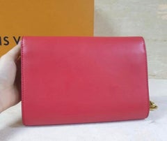 Louis Vuitton Pink Calfskin Leather Chain Louise GM Bag