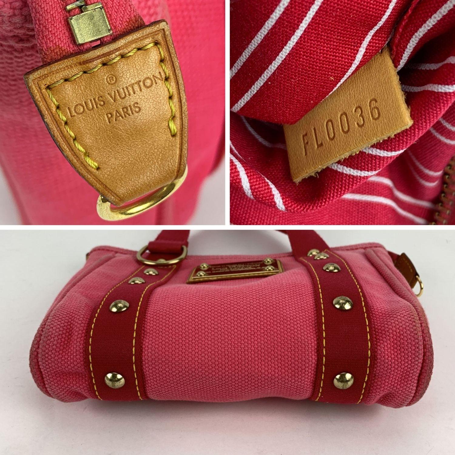 Women's Louis Vuitton Pink Canvas Antigua PM Tote Bag Handbag