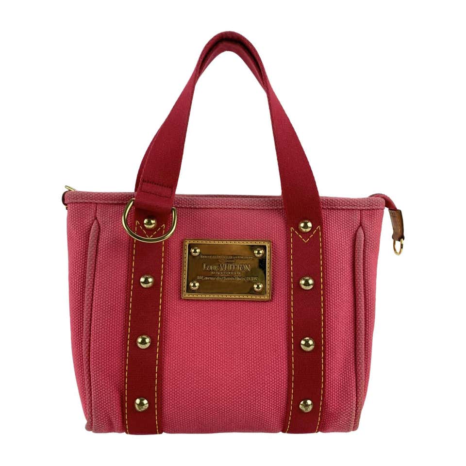 Louis Vuitton Pink Canvas Antigua PM Tote Bag Handbag at 1stDibs