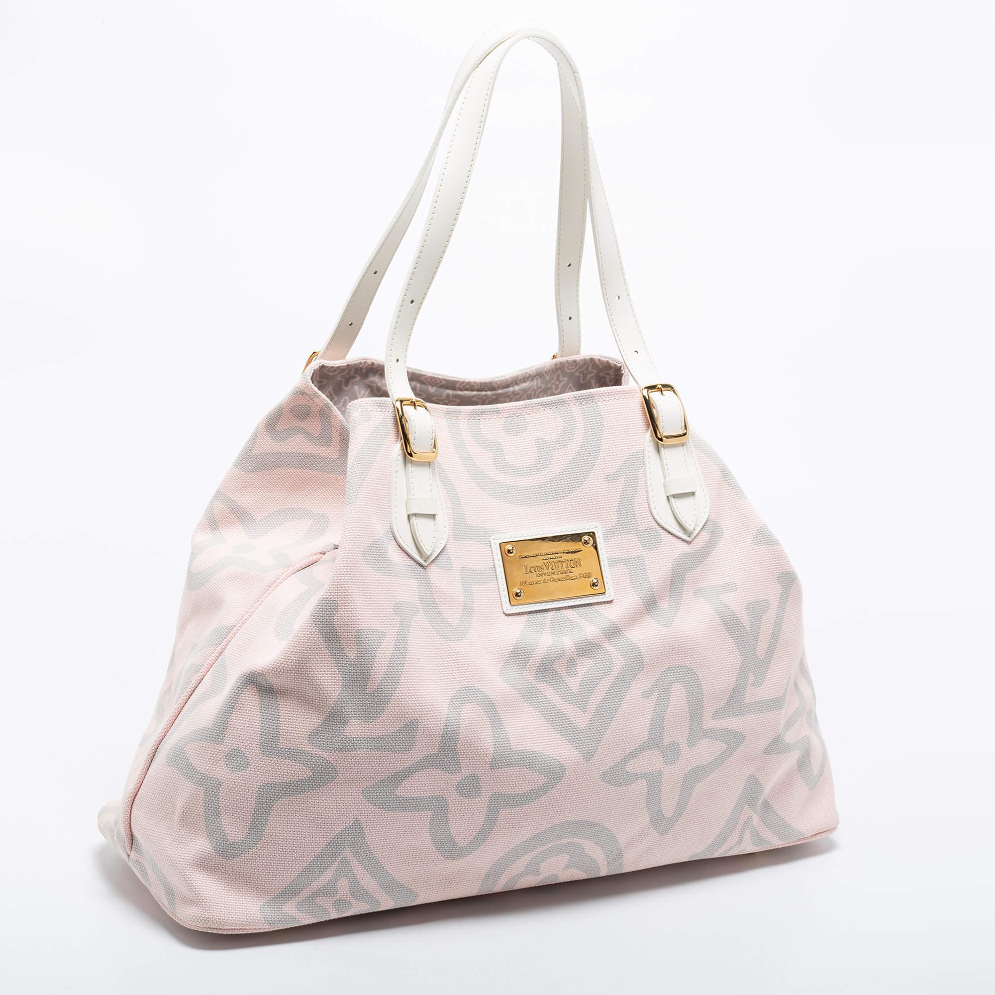 Women's Louis Vuitton Pink Canvas Tahitienne Cabas Bag