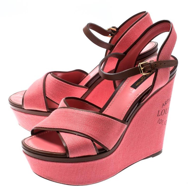 louis vuitton sandals women pink
