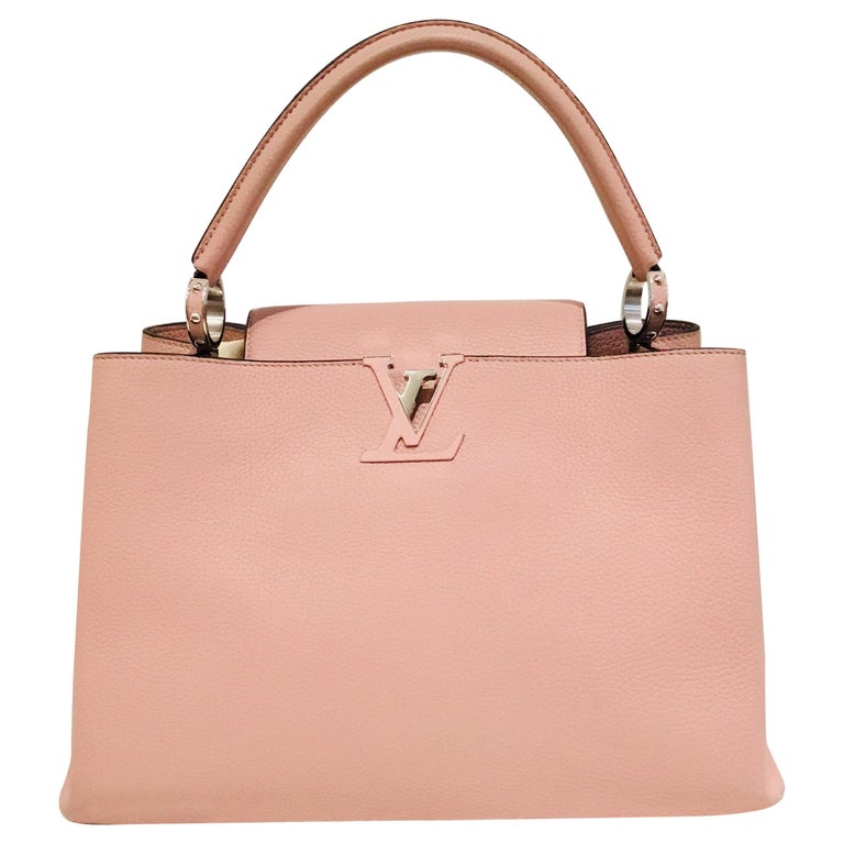 Louis Vuitton Pink Capucines Taurillon MM Top Handle Bag For Sale at 1stdibs