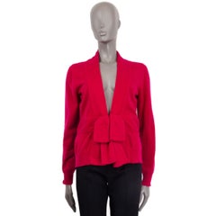 LOUIS VUITTON rosa Kaschmir BOW Strickjacke mit V-Ausschnitt Strickjacke M