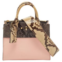 Louis Vuitton Pink/Cream Taurillon Leather and Python City Steamer Mini Bag