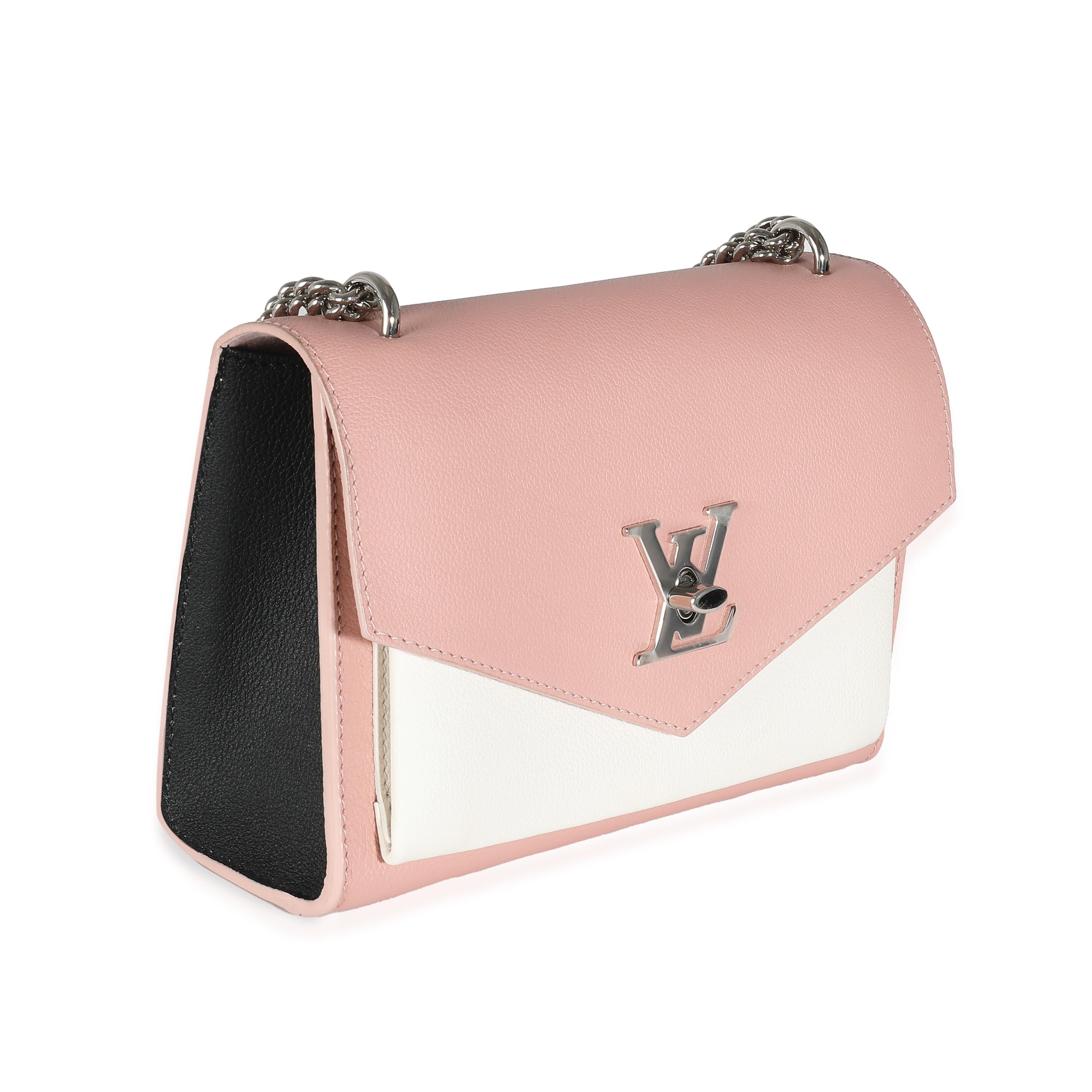 White Louis Vuitton Pink Cream Tricolour Soft Calfskin MyLockme BB For Sale