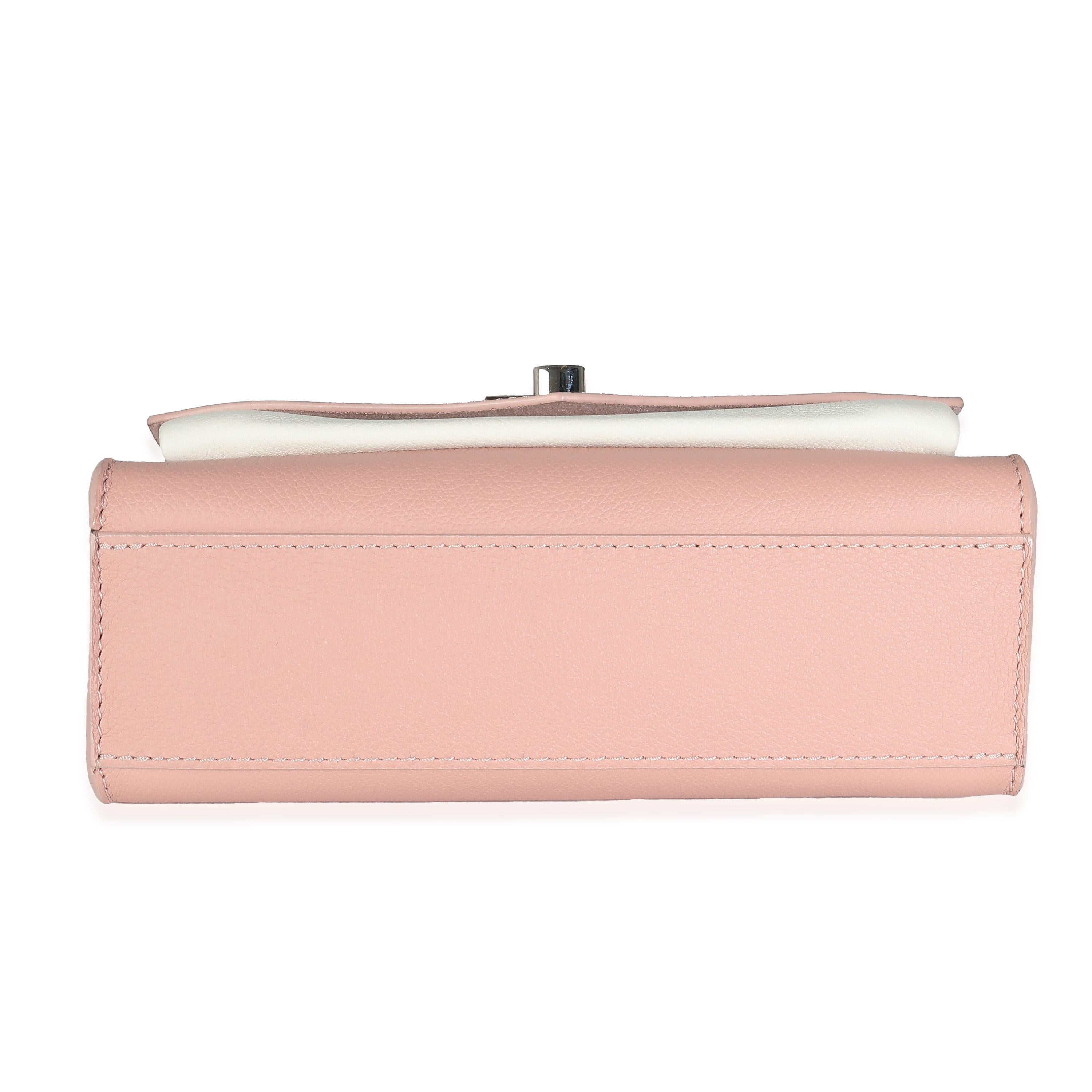 Women's or Men's Louis Vuitton Pink Cream Tricolour Soft Calfskin MyLockme BB For Sale