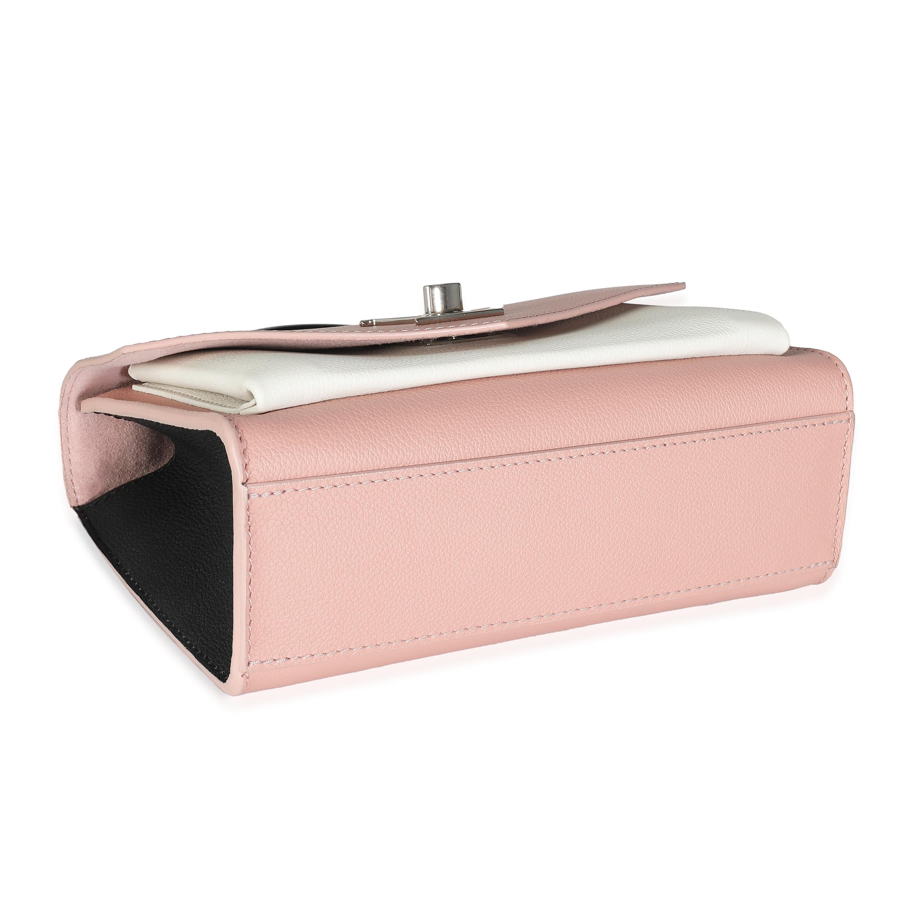 Louis Vuitton Pink Cream Tricolour Soft Calfskin MyLockme BB For Sale 1