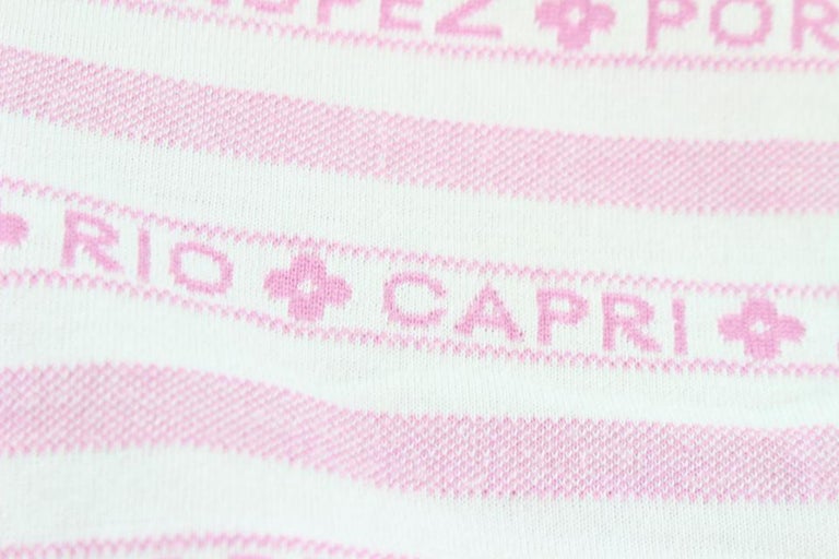 Louis Vuitton Pink Cruise Logo Island Shirt 21lz1106 Tank Top/Cami For Sale  at 1stDibs