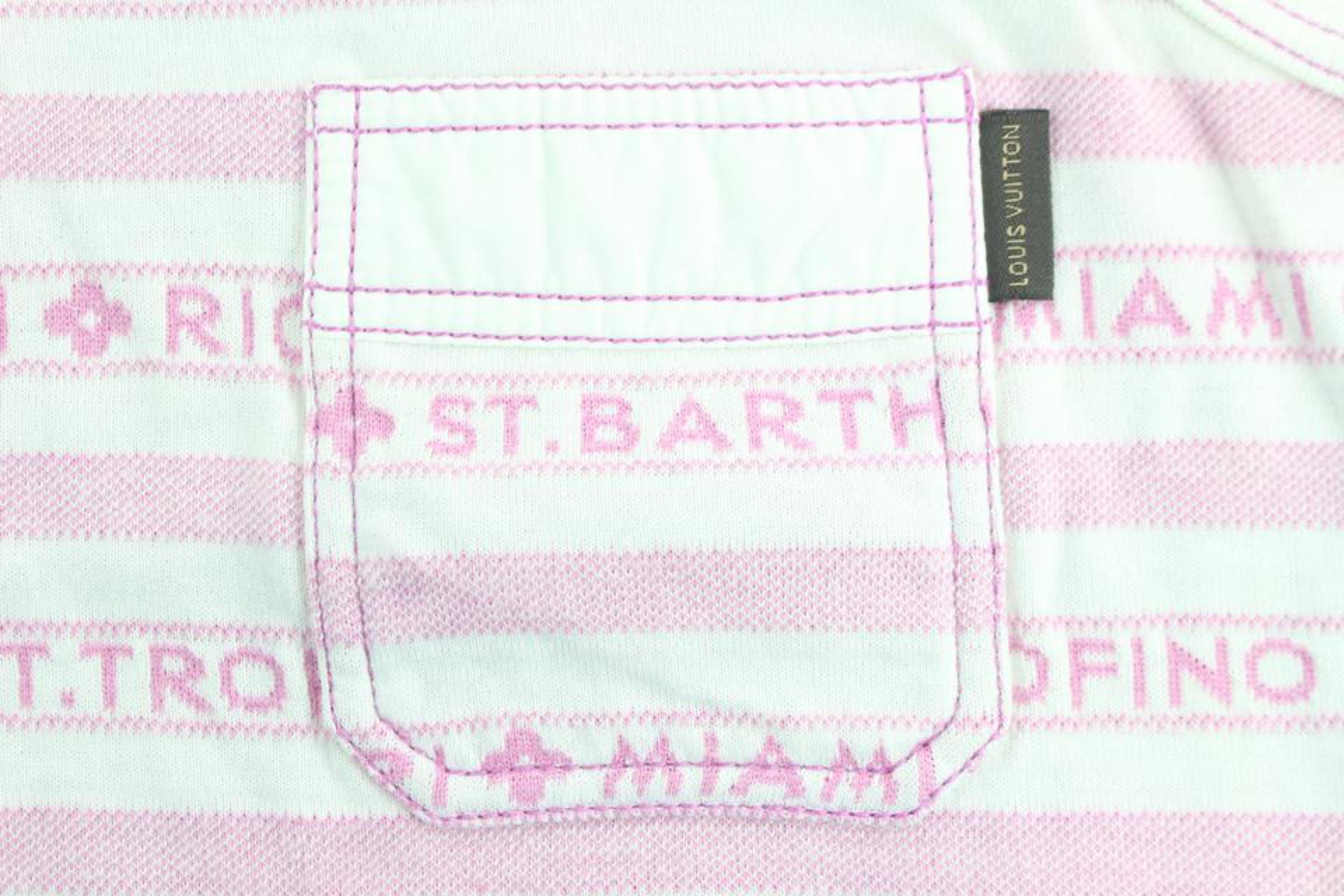 Women's Louis Vuitton Pink Cruise Logo Island Shirt 21lz1106 Tank Top/Cami For Sale