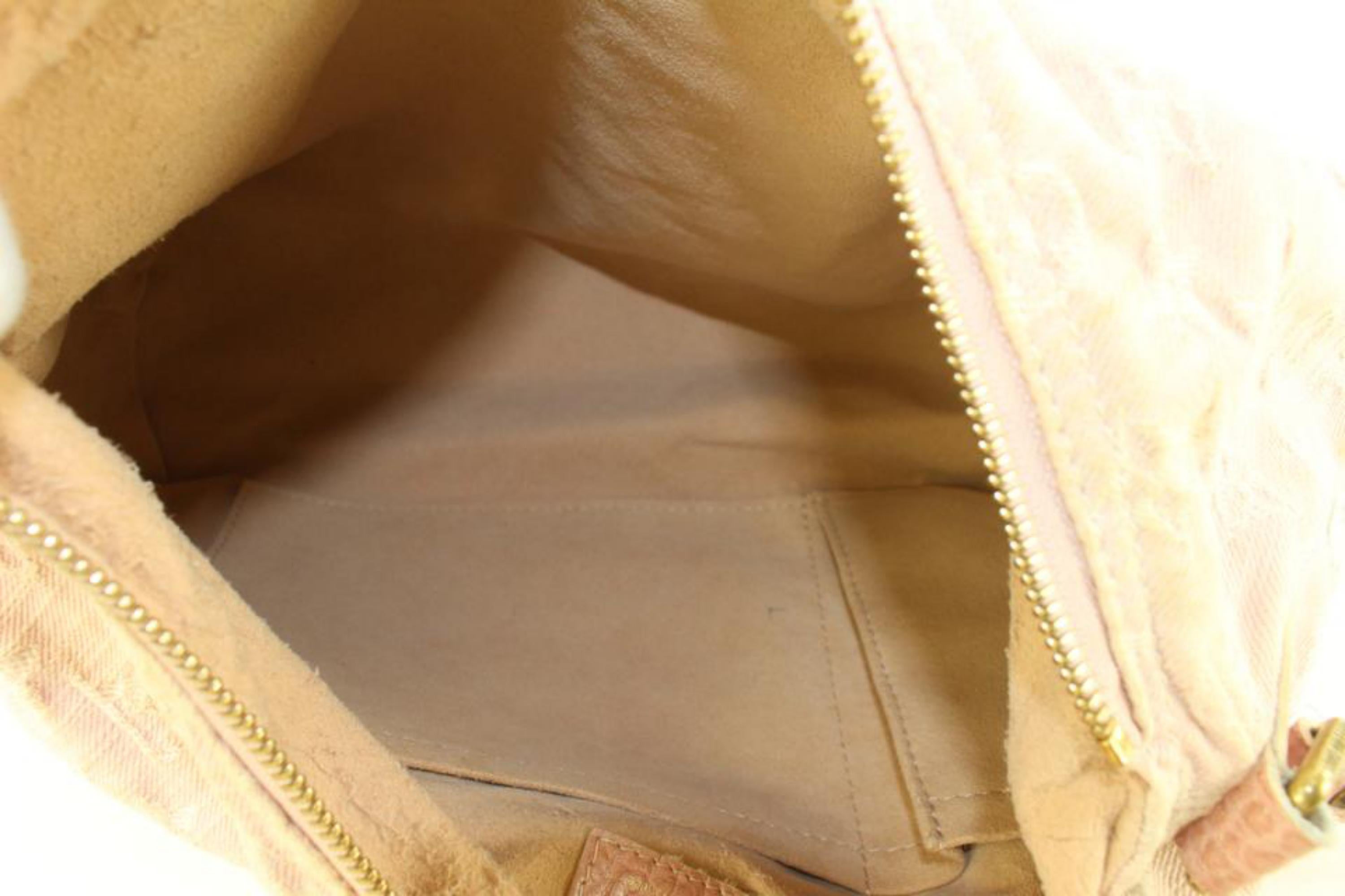 Louis Vuitton Pink Denim Monogram Slightly Messenger bag 2LV516a 3