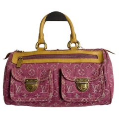 Louis Vuitton Pink Denim Neo Speedy Boston Bag