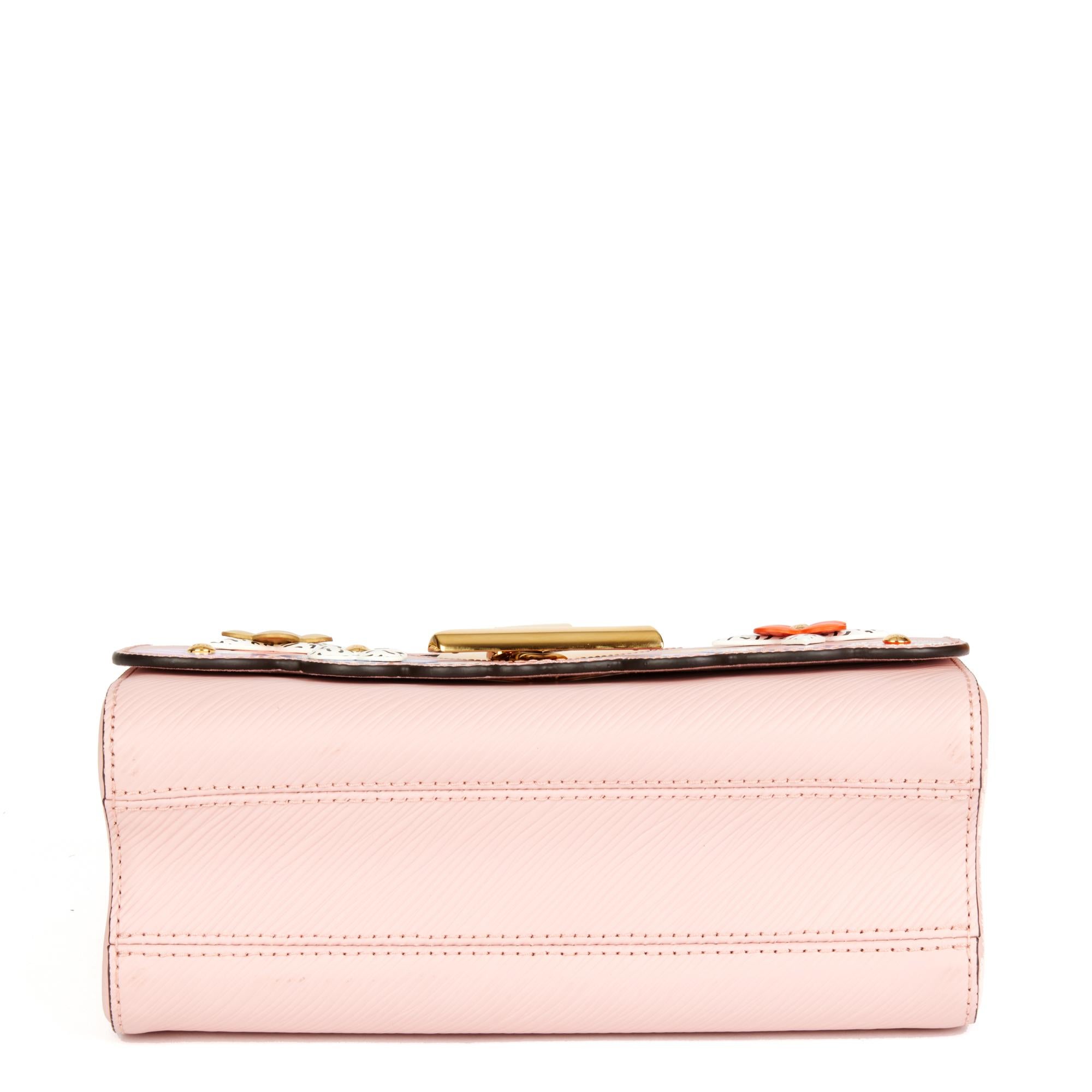 Beige LOUIS VUITTON Pink Epi Leather Limited Edition Bloom Flower Twist MM