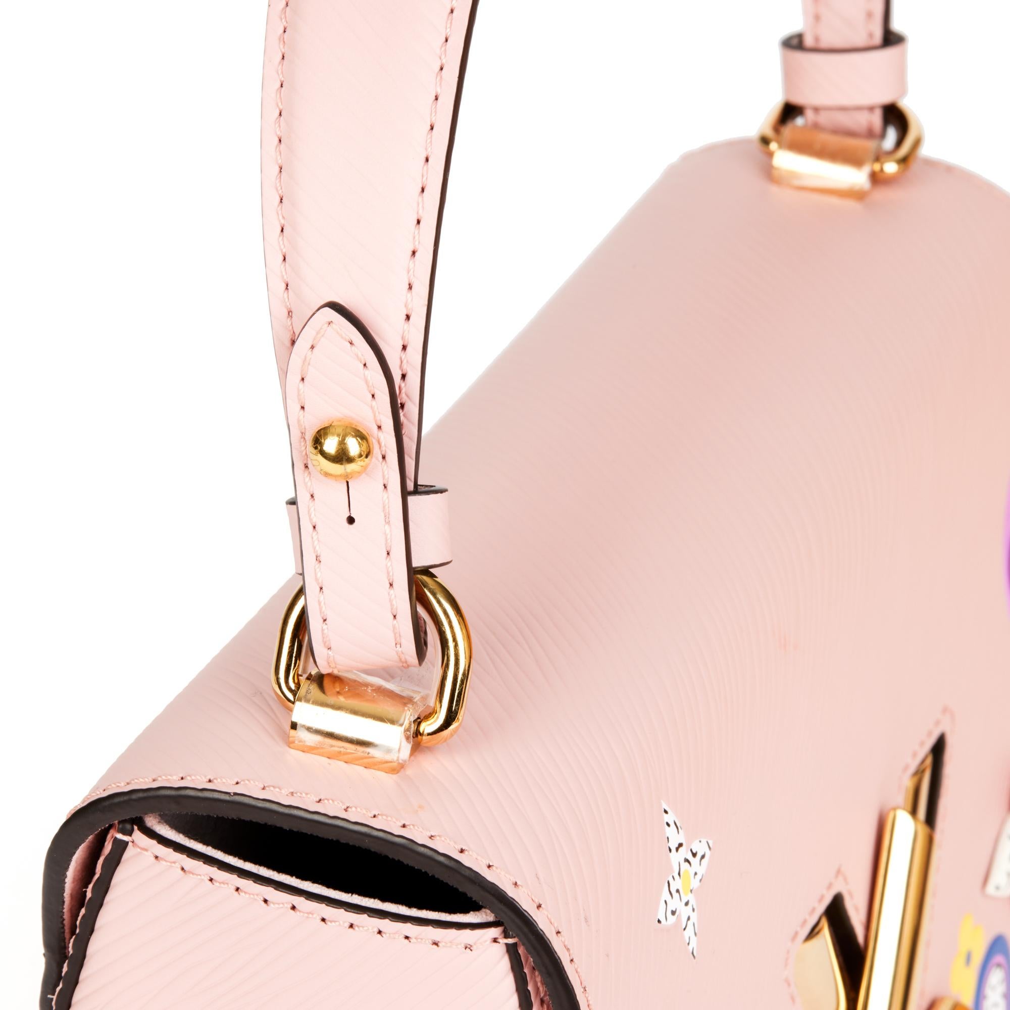 Women's LOUIS VUITTON Pink Epi Leather Limited Edition Bloom Flower Twist MM