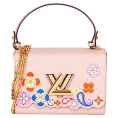 LOUIS VUITTON Pink Epi Leather Limited Edition Bloom Flower Twist MM