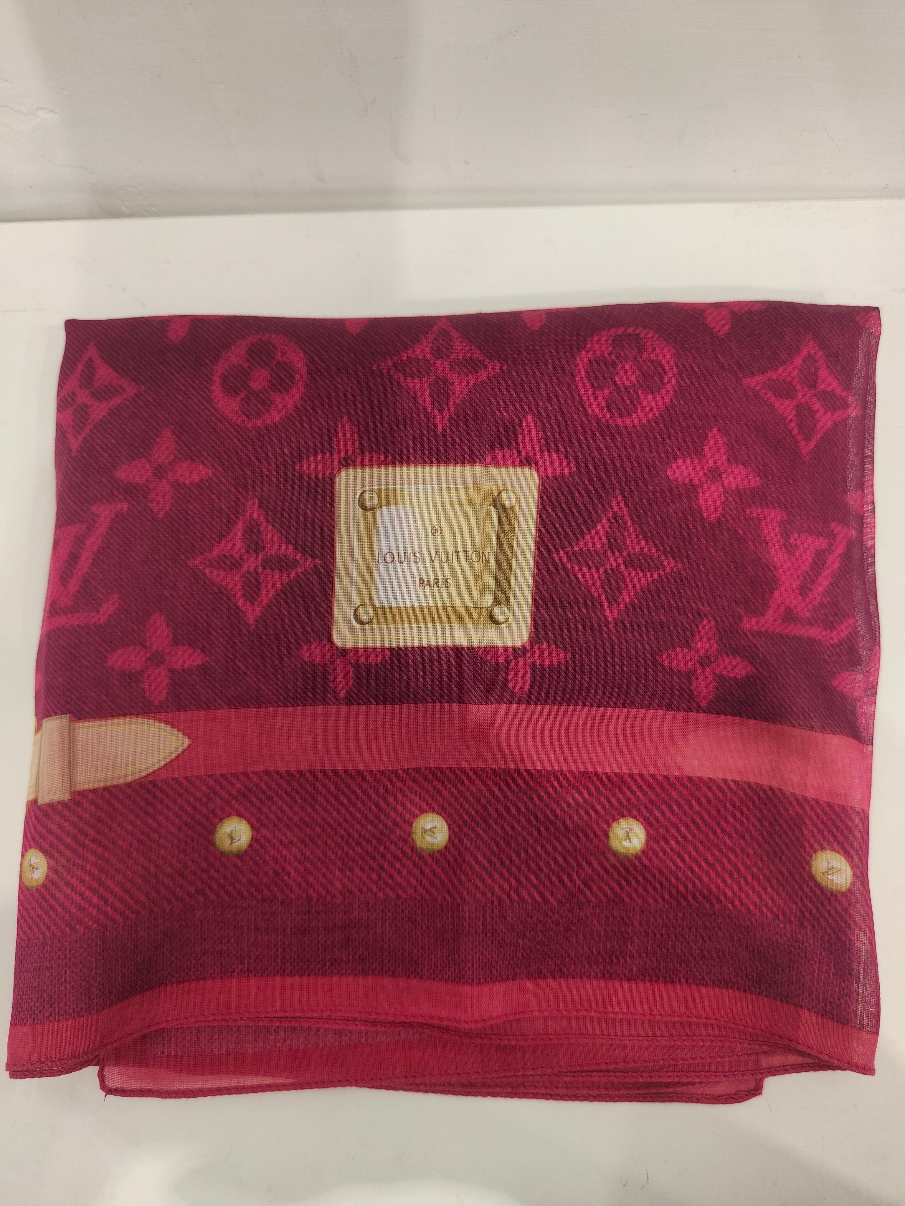 Foulard rosa Louis Vuitton 2