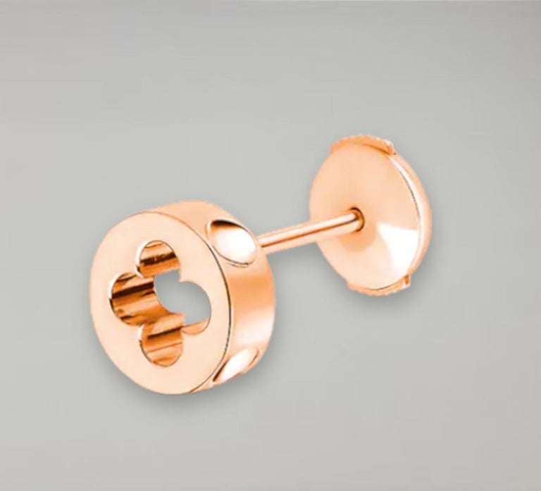 Louis Vuitton Pink Gold Empreinte Ear Studs at 1stDibs