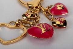Louis Vuitton Pink Hearts Enamel Bag Charm