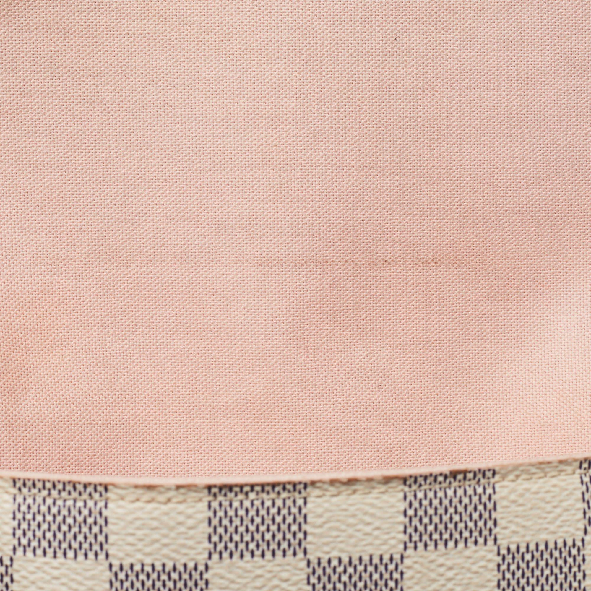 Louis Vuitton Pink Leather And Damier Azur Canvas Felicie Pochette 7