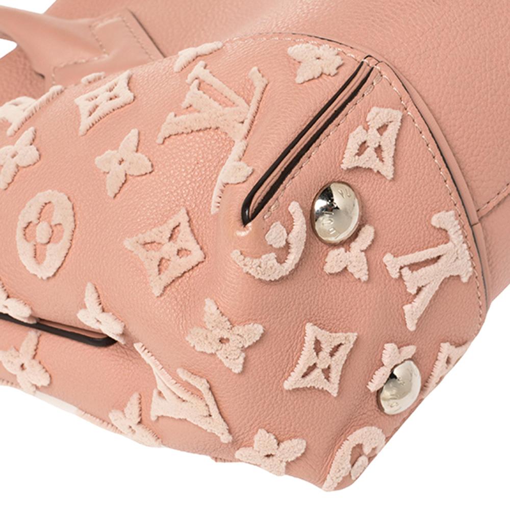 Louis Vuitton Pink Leather And Monogram Velours BB Tote 5