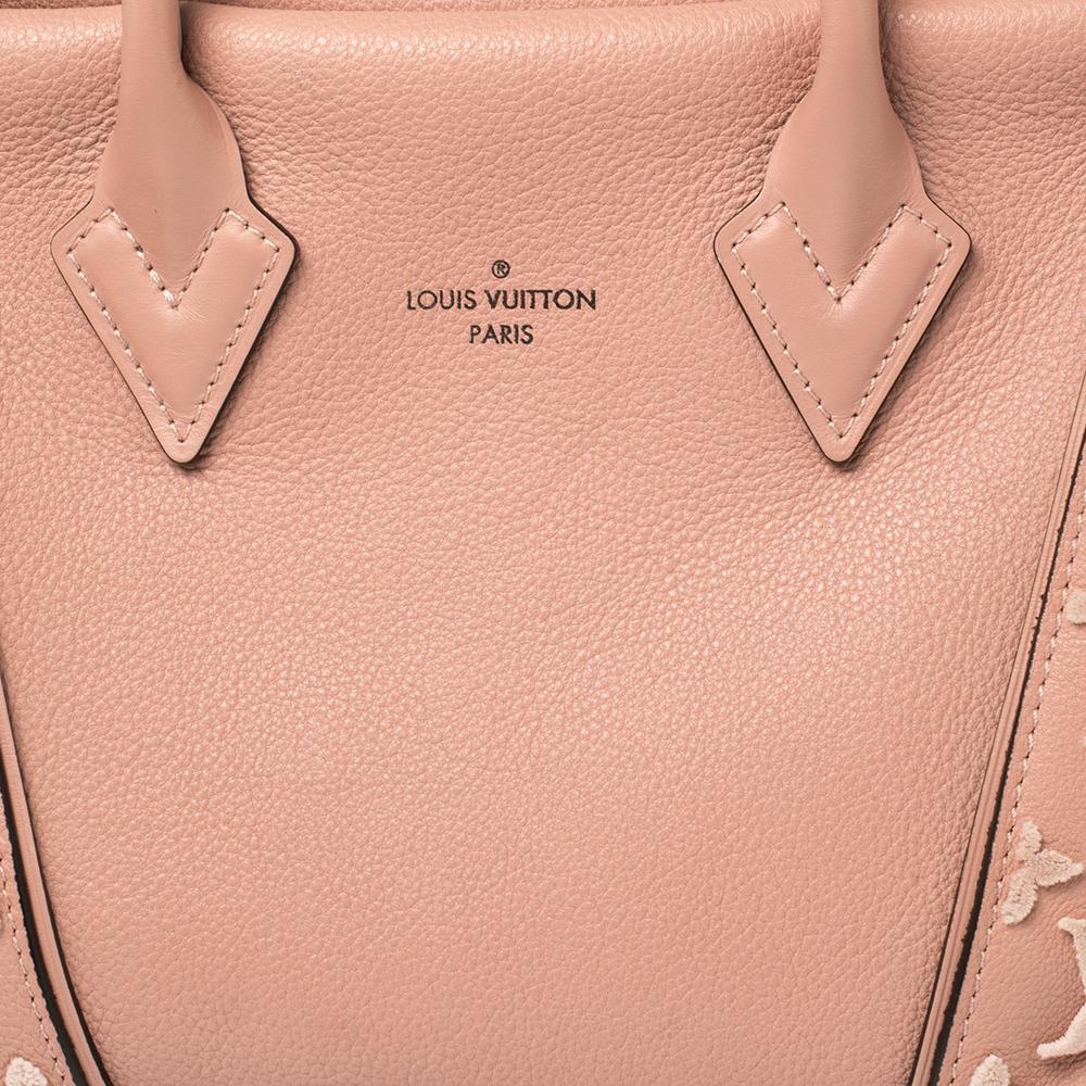 Louis Vuitton Pink Leather And Monogram Velours BB Tote 1