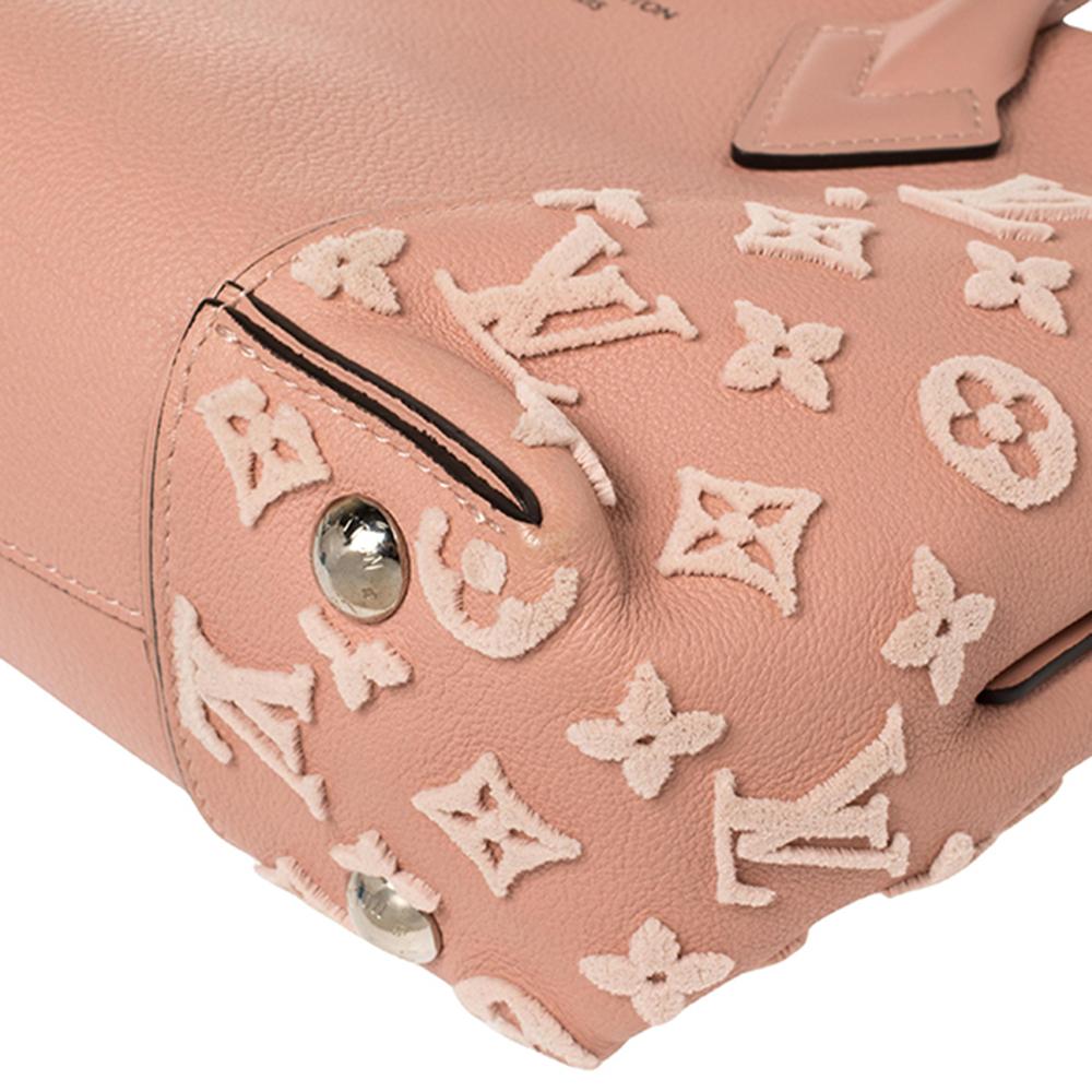 Louis Vuitton Pink Leather And Monogram Velours BB Tote 2