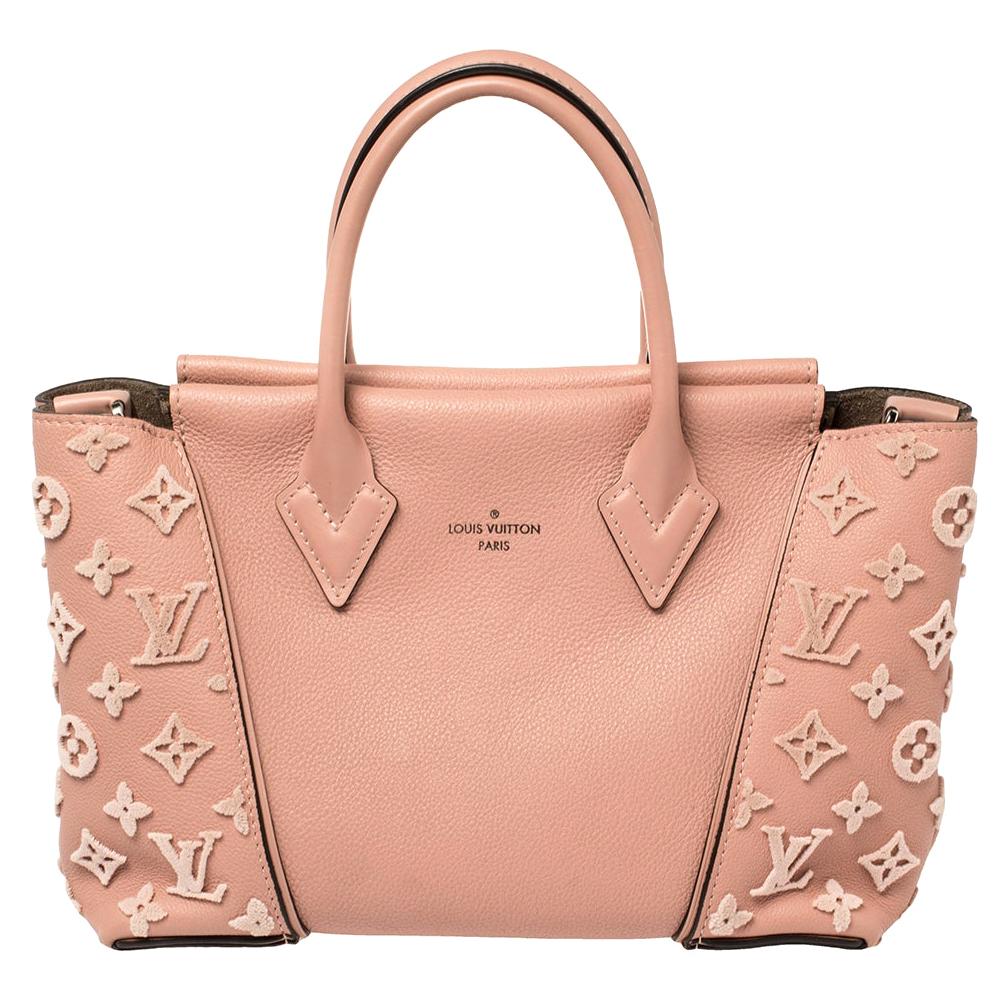 Louis Vuitton Pink Leather And Monogram Velours BB Tote