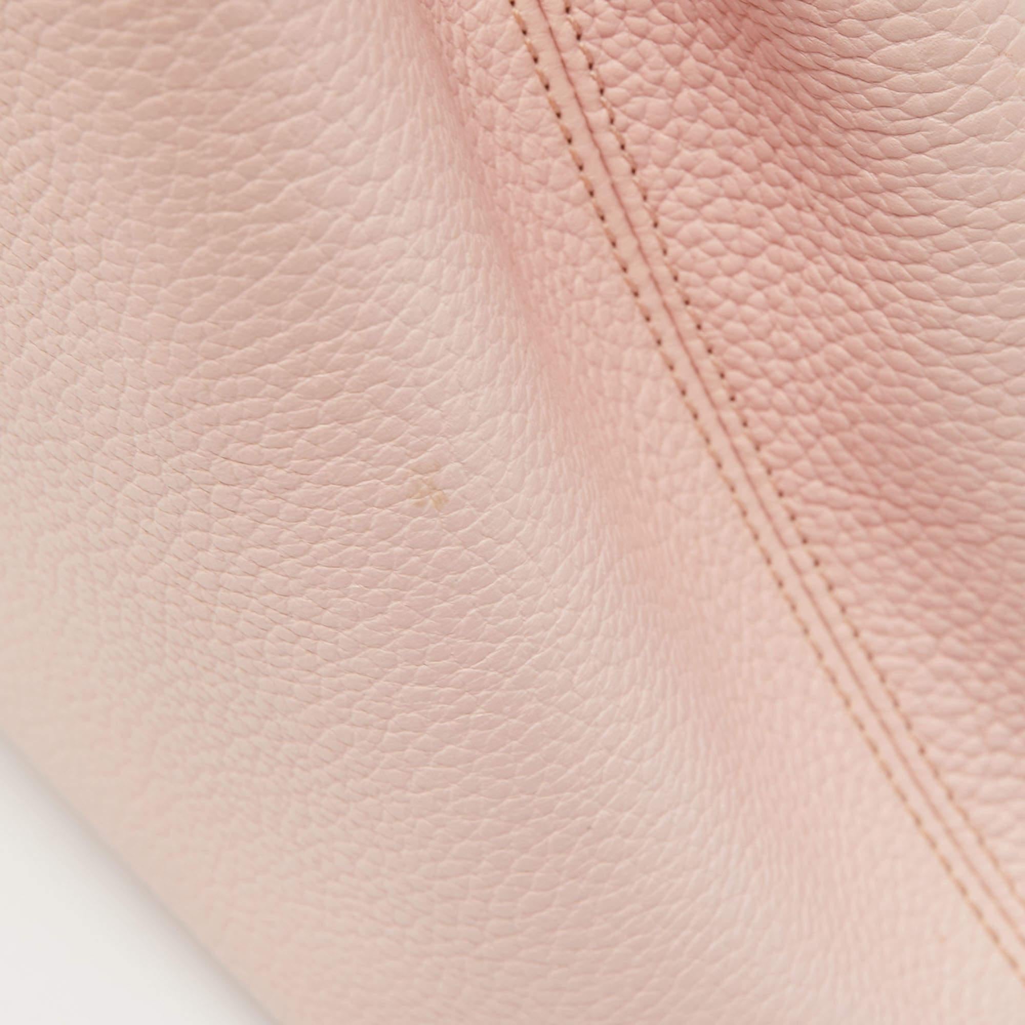Louis Vuitton Pink Leather Braided Handle Capucines MM Bag 10