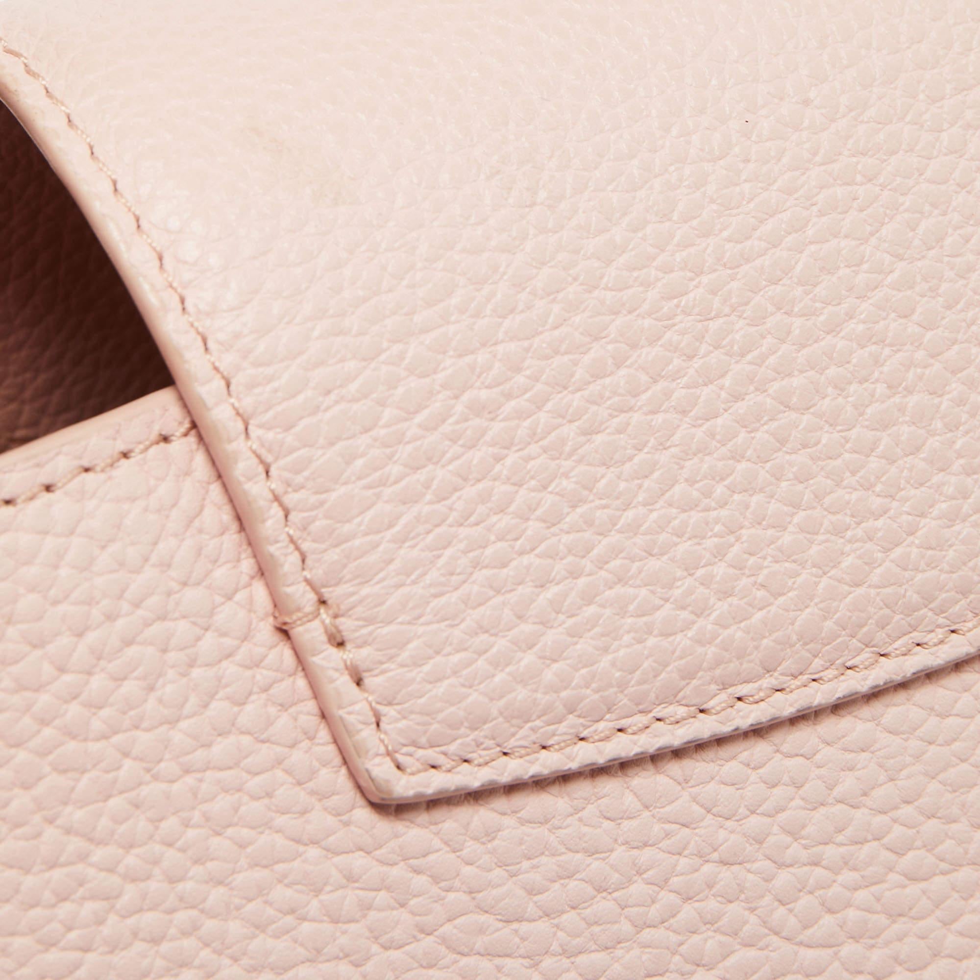 Louis Vuitton Pink Leather Braided Handle Capucines MM Bag 11