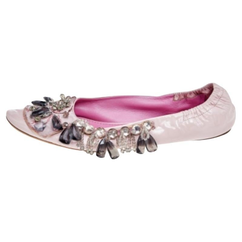 Louis Vuitton Bailarinas de cuero rosa con adornos Talla 37.5