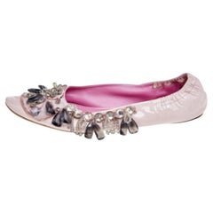 Louis Vuitton Ballerine in pelle rosa impreziosite misura 37.5