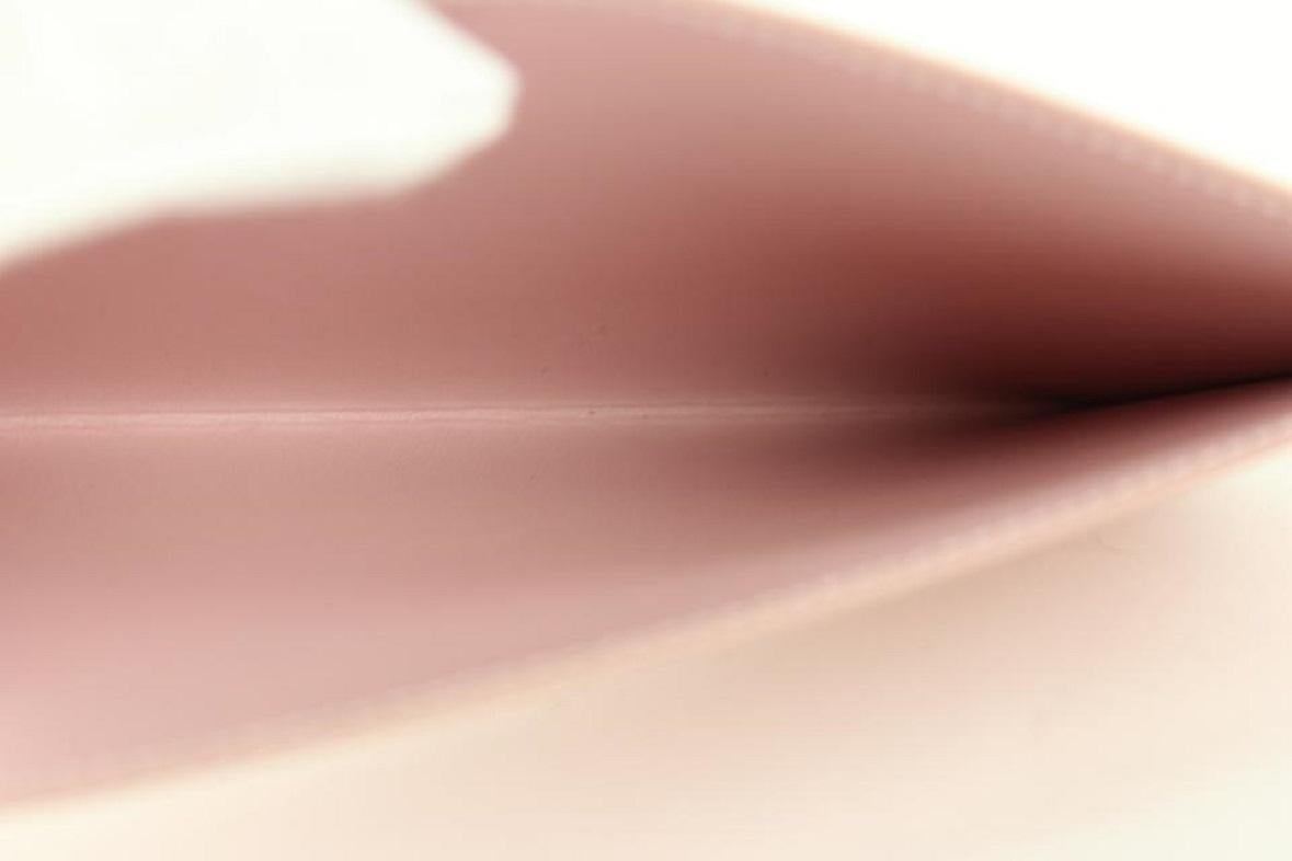 Louis Vuitton Pink Leather Felicie Insert Card Holder  9LVL859 In New Condition In Dix hills, NY