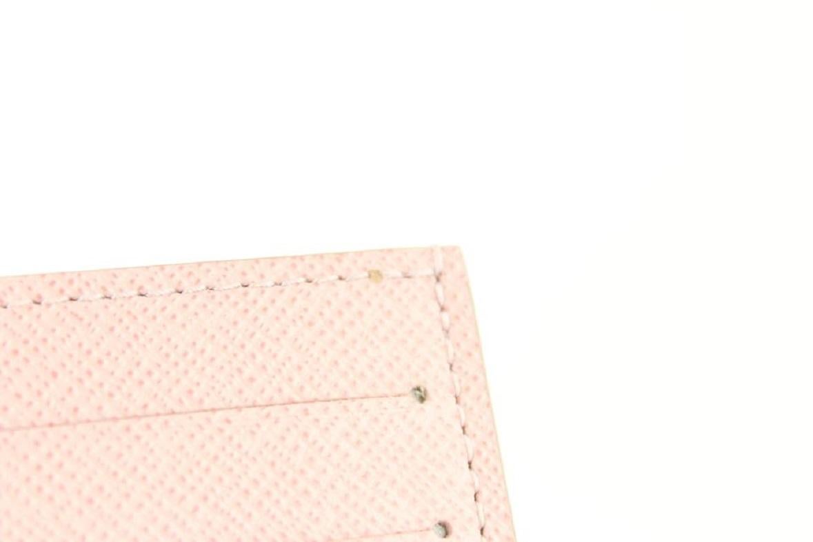 Louis Vuitton Pink Leather Felicie Insert Card Holder  9LVL859 1