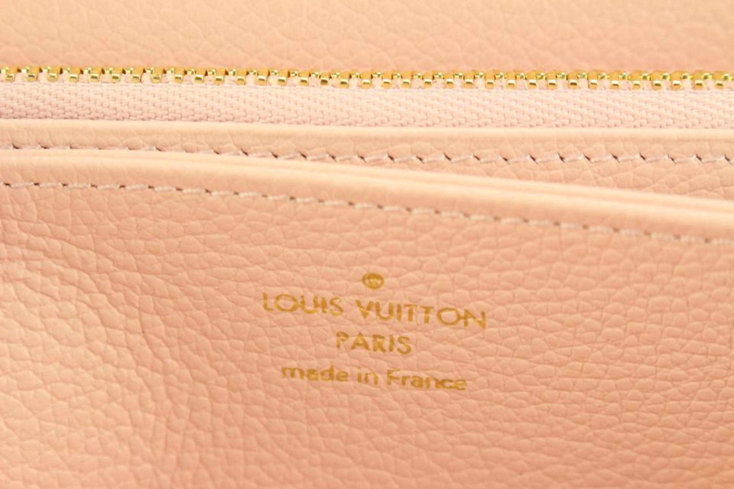 Louis Vuitton Pink Leather Monogram Empreinte Stardust Long Zippy Wallet 91lk68s For Sale 3