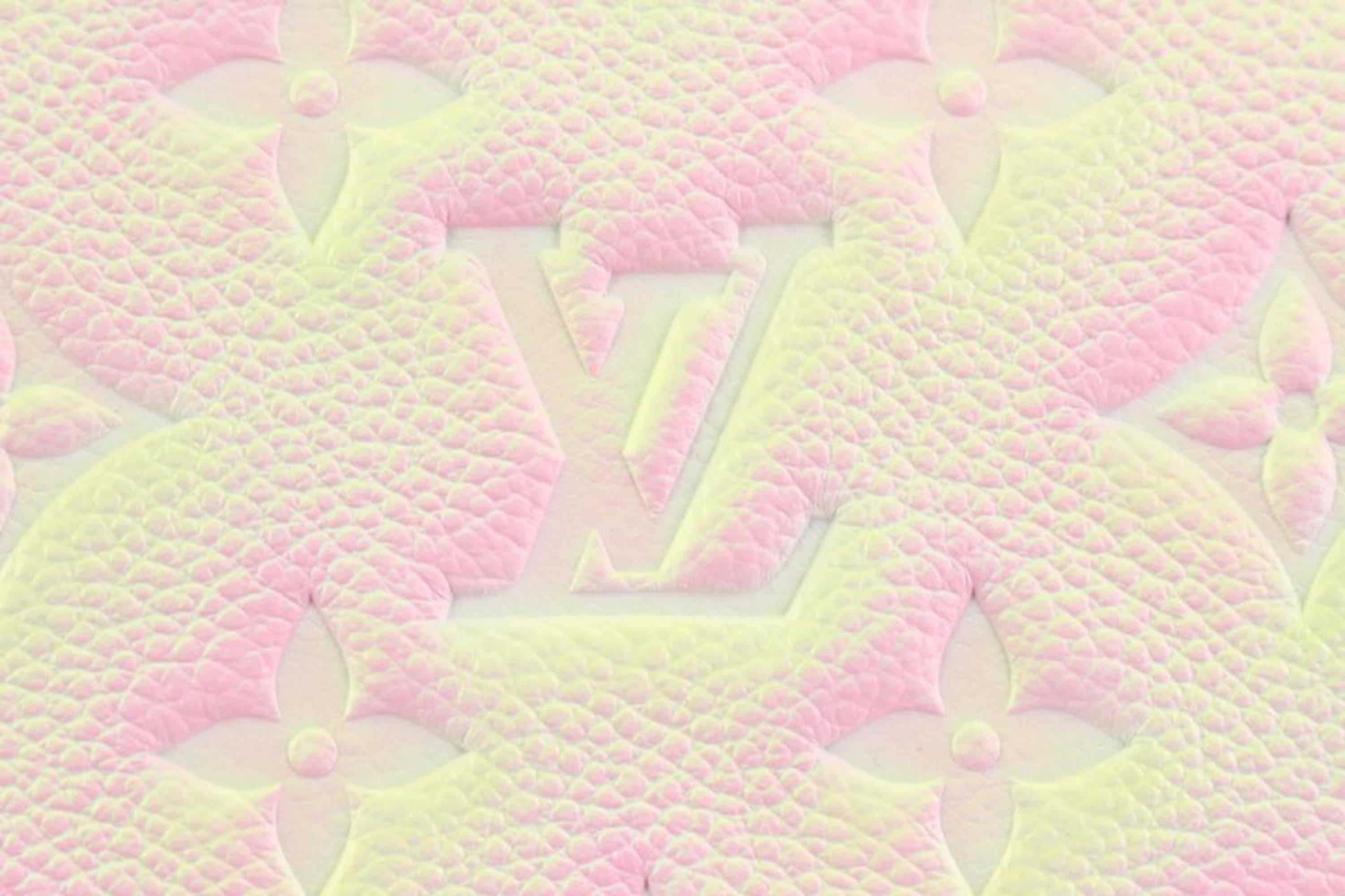 Louis Vuitton Empreinte Stardust Brieftasche mit langem Reißverschluss aus rosa Leder mit Monogramm 91lk68s (Weiß) im Angebot