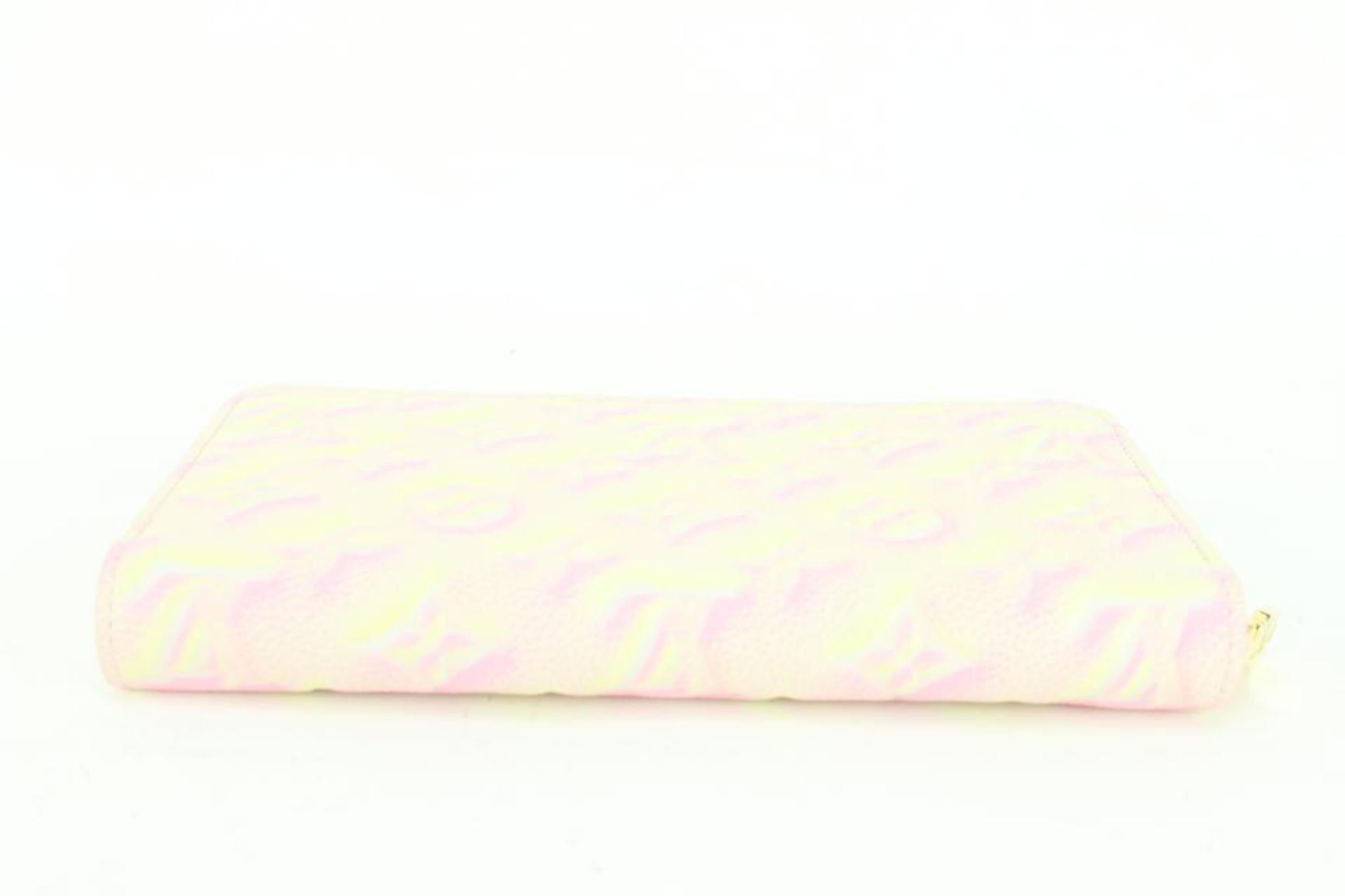White Louis Vuitton Pink Leather Monogram Empreinte Stardust Long Zippy Wallet 91lk68s For Sale