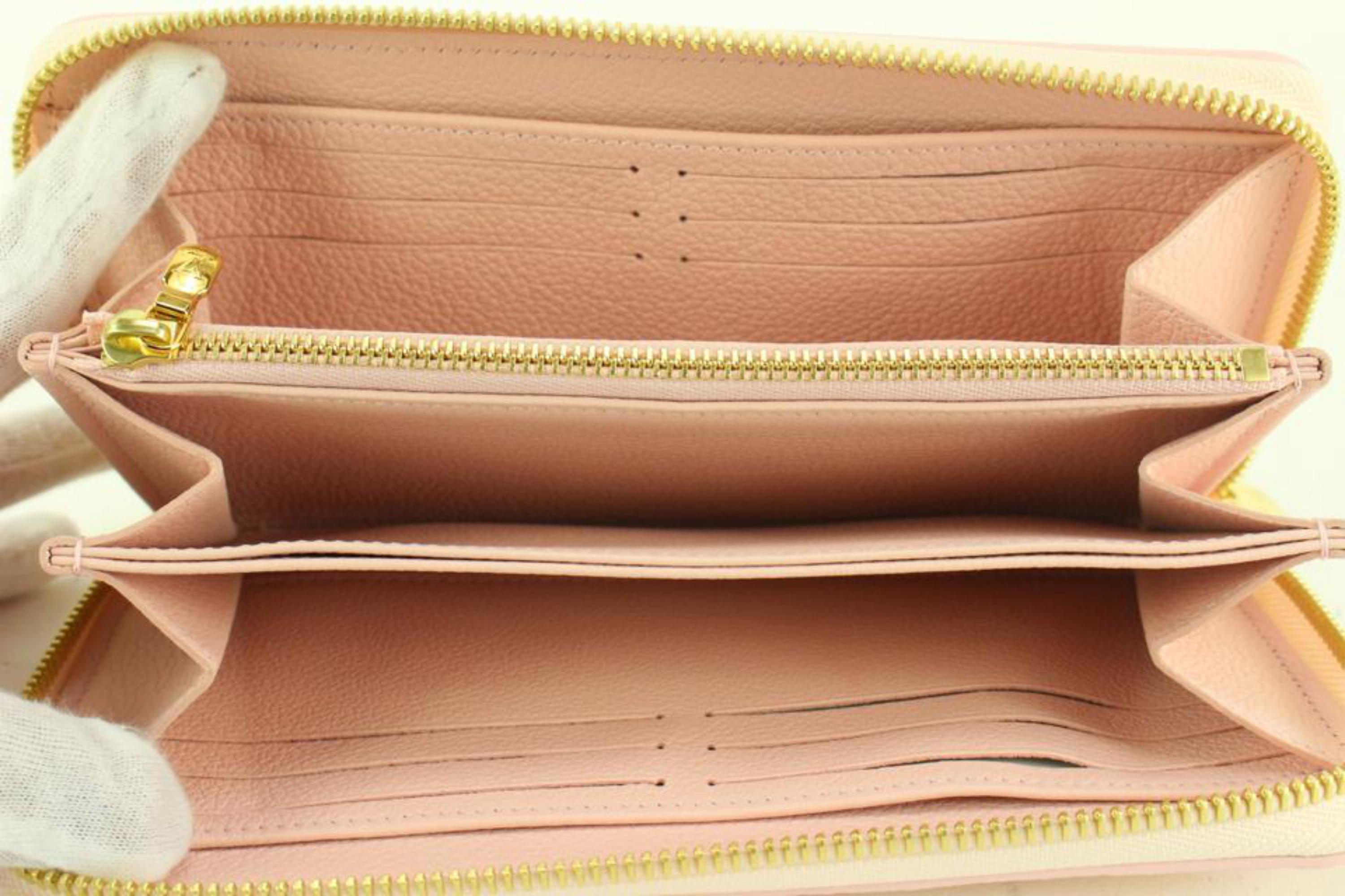 Louis Vuitton Empreinte Stardust Brieftasche mit langem Reißverschluss aus rosa Leder mit Monogramm 91lk68s im Angebot 2