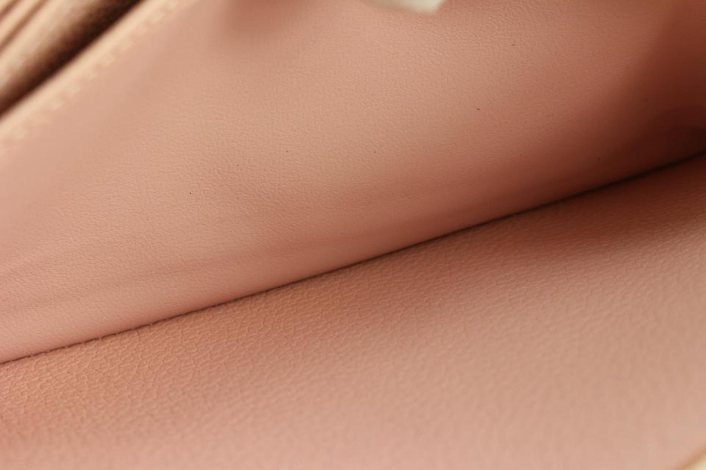 Women's Louis Vuitton Pink Leather Monogram Empreinte Stardust Long Zippy Wallet 91lk68s For Sale