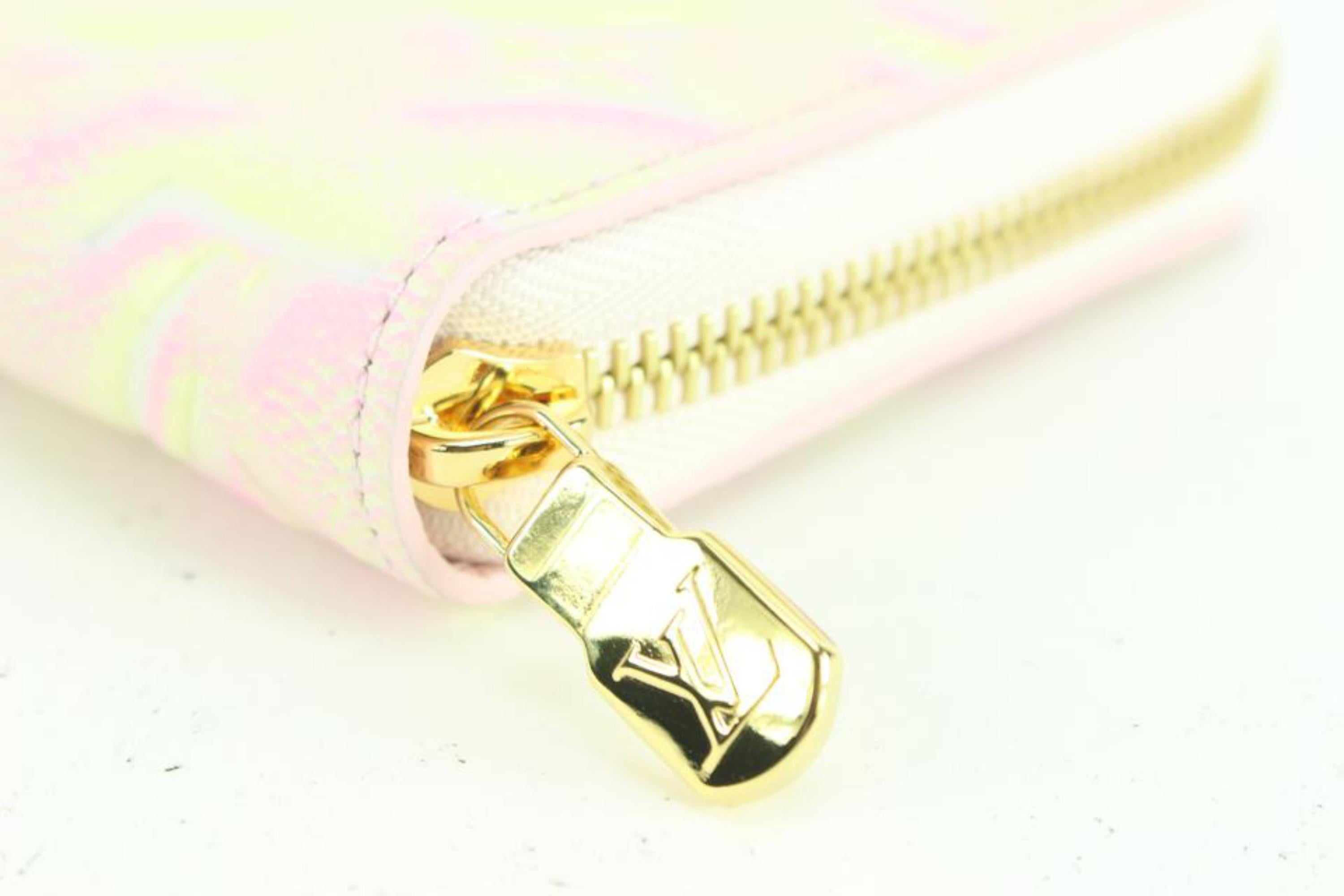 Louis Vuitton Empreinte Stardust Brieftasche mit langem Reißverschluss aus rosa Leder mit Monogramm 91lk68s im Angebot 4