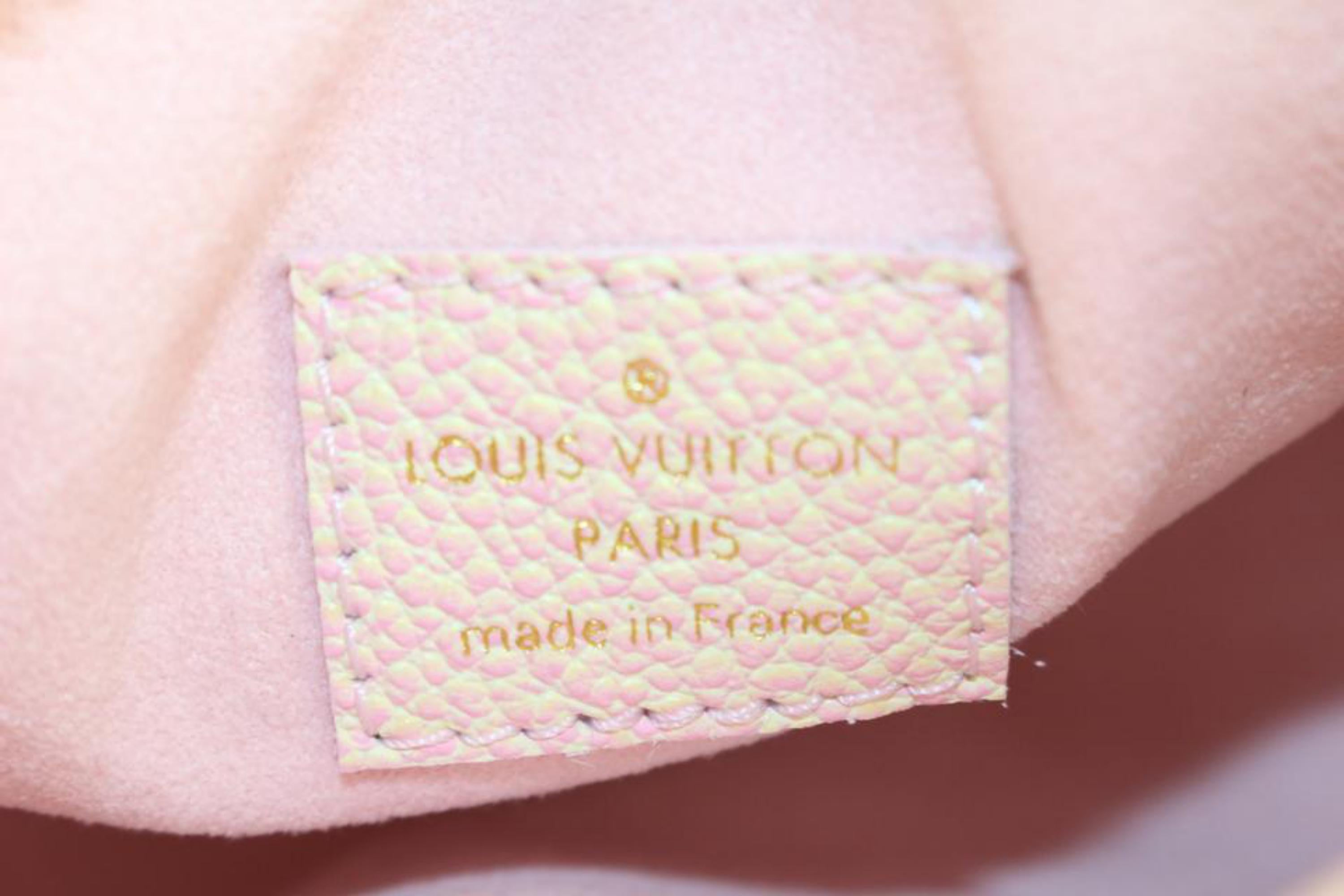 Louis Vuitton Pink Leather Monogram Empreinte Stardust Nano Speedy Bandouliere 9 5